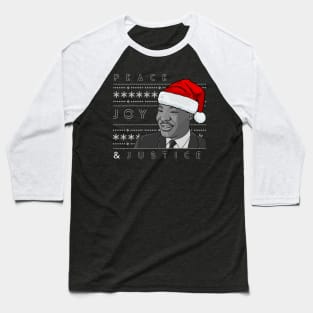 Holiday Sweater: MLK Peace Joy & Justice Baseball T-Shirt